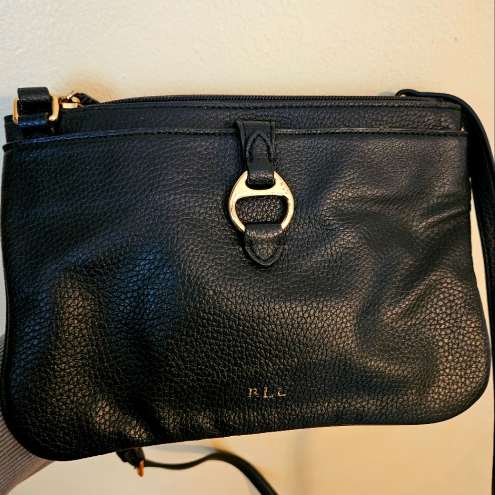 Ralph Lauren small, black leather purse